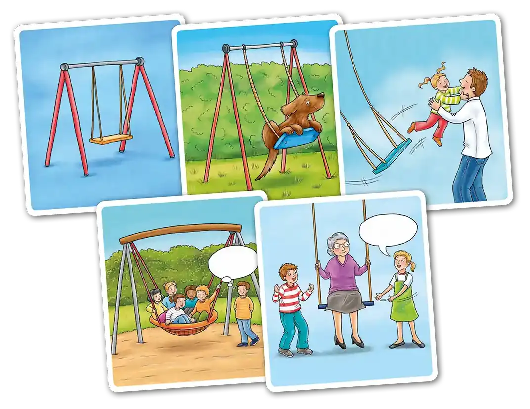 Quatschkopf! Bildserie zum Verb schaukeln