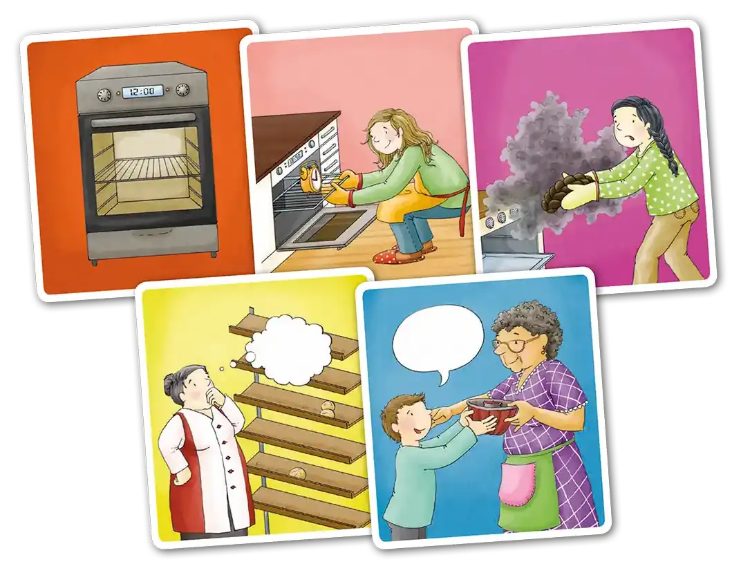 Quatschkopf! Bildserie zum Verb backen