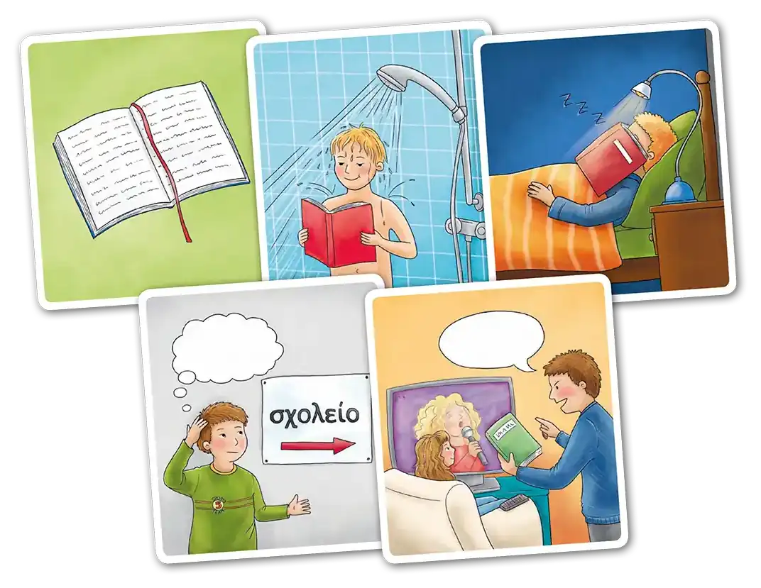 Quatschkopf! Bildserie zum Verb lesen
