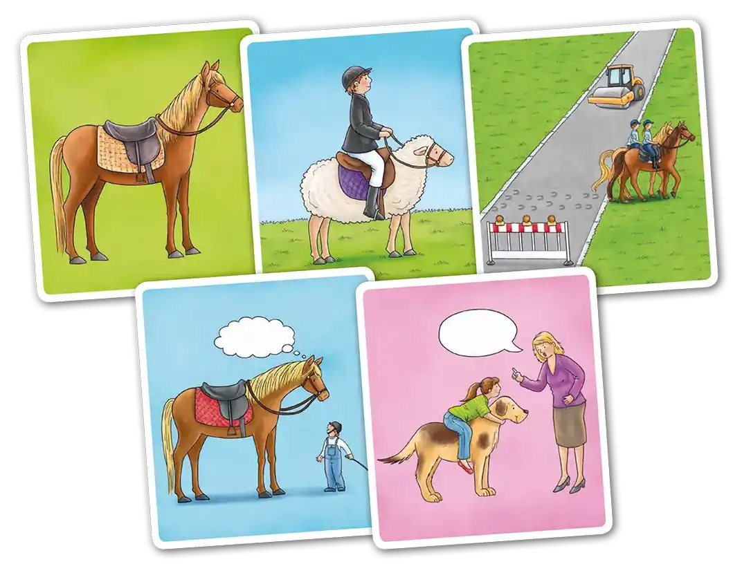 Quatschkopf! Bildserie zum Verb reiten