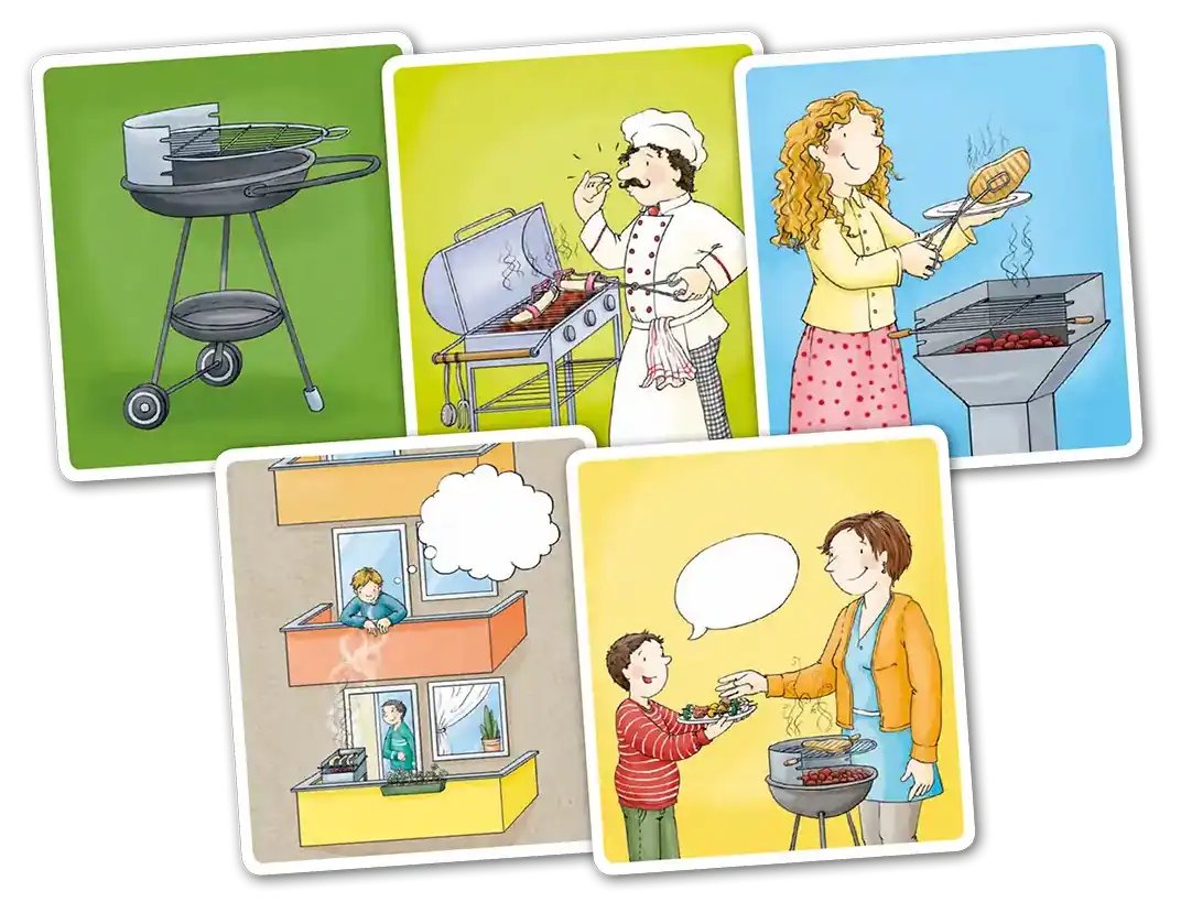 Quatschkopf! Bildserie zum Verb grillen