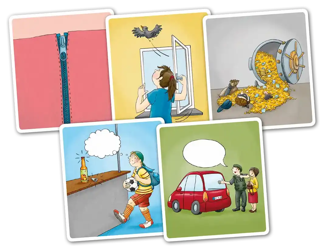 Quatschkopf! Bildserie zum Verb aufmachen