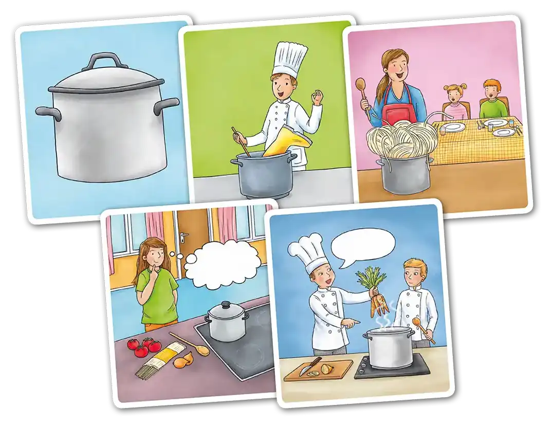 Quatschkopf! Bildserie zum Verb kochen